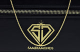 14K Yellow Gold Solid Rope Chain 2mm