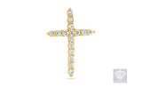 Diamond Cross Charm .90 Carats in 14K Yellow Gold