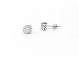 Diamond Cluster Stud Earrings (.35 ct. t.w.) in 14K White Gold
