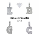 Lab Grown Diamond Initial Charm in 14K & 10K White Gold