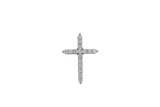 14K White Gold Cross Diamond Charm (.90ct)