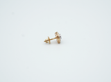 Diamond Stud Earrings (.75 ctw) in 14K Two-Tone Gold