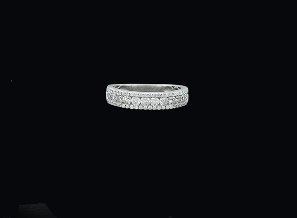 10K White Gold Round Diamond Ring (1.15 ctw)