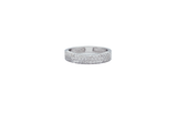 10K White Gold Triple Row Diamond Ring (.90 ctw)