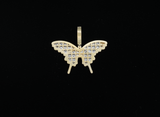 14K Yellow Gold Ladies Butterfly Diamond Pendant (2.19ct)