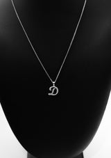 10K White Gold 'D' Initial Custom Diamond Pendant (.20 ct t.w)