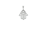 14K White Gold Diamond Hamsa Pendant (0.65 Ct)