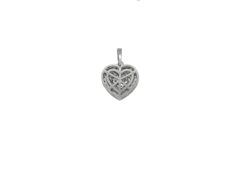 10K White Gold Heart Diamond Pendant (0.66ct)