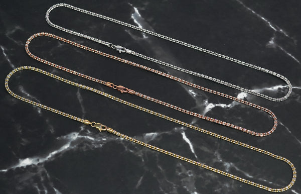 14K Gold Ice Link Chain 1.5mm