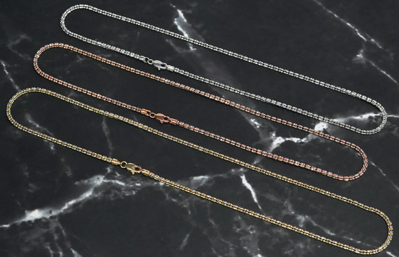14K Gold Ice Link Chain 1.5mm