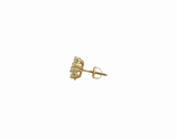 Lab-Grown Diamond Flower Cluster Earrings - 2.25 or 1 Carat t.w in 14K Yellow Gold