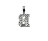 Lab Grown Diamond Initial Charm in 14K & 10K White Gold