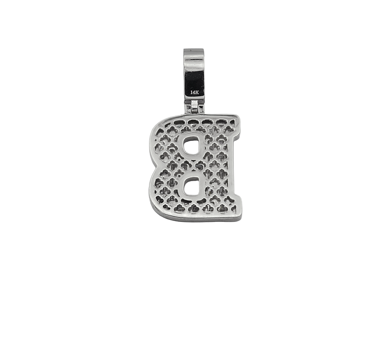 Lab Grown Diamond Initial Charm in 14K & 10K White Gold