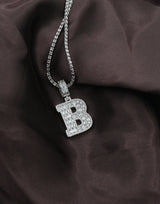 Lab Grown Diamond Initial Charm in 14K & 10K White Gold
