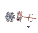Lab-Grown Diamonds Cluster Stud Earrings - 1.27 (CTW LB) in 14K Gold