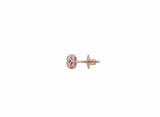 Diamond Flower Stud Earrings (.31 ctw) in 14K Rose Gold