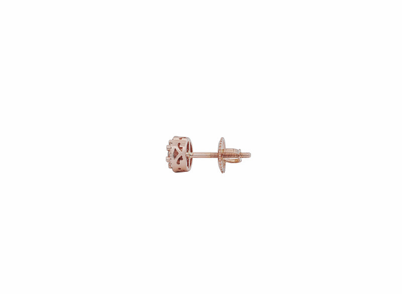 Diamond Flower Stud Earrings (.31 ctw) in 14K Rose Gold