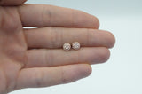 Diamond Flower Stud Earrings (.31 ctw) in 14K Rose Gold