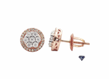 Diamond Crown Cluster Stud Earrings (.22 C.T.W) in 10K Gold
