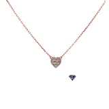 14K Heart Shaped Diamond Pendant (.17 CTW) in 14K Gold