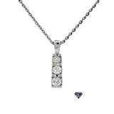Vertical Diamond Pendant set + cable chain (.40 CTW) in 14K Gold