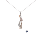 Three-Color Diamond Drip Pendant Necklace (.70 CTW) in 14K Yellow White Rose Gold
