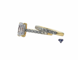 Lab Grown Diamond in 14K Gold Cushion Diamond Center Engagement Ring Set (3.03 CTW LB)