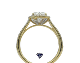 Lab Grown Diamond Oval Halo Engagement Ring (3.04CTW LB) in 14K Gold