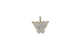 10K Yellow Gold Two-Tone Ladies Butterfly Diamond Pendant (.70 ct)