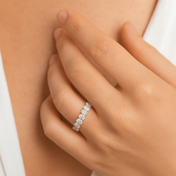 Lab Grown Oval Cut Diamonds Eternity Band (3.54 CTW LB) in 14K Gold