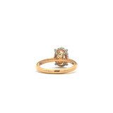 Lab Grown Oval Cut Diamond Engagement Ring (3.95 CTW LB) in 14K Gold