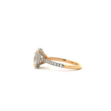 Lab Grown Oval Cut Diamond Engagement Ring (3.95 CTW LB) in 14K Gold