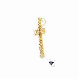 Lab Grown Round Diamond Bezel Cross Pendant in 14K Gold (1.25 C.T.W LB)