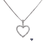 Lab Grown Diamond Heart Charm in 14K Yellow or White Gold (1.25 Carat t.w.)