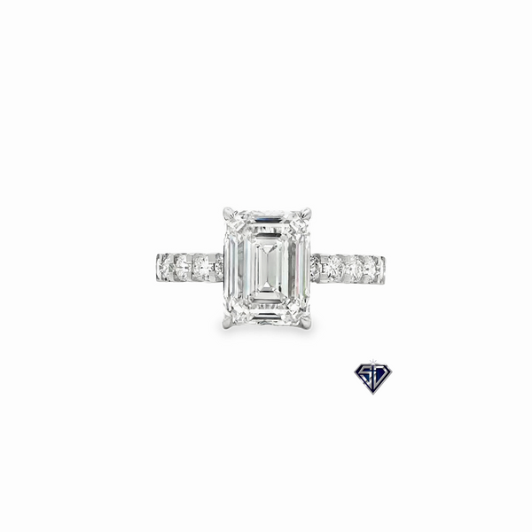 Lab Grown Cushion Cut Diamond Engagement Ring (4.99 CTW LB) in 14K Gold