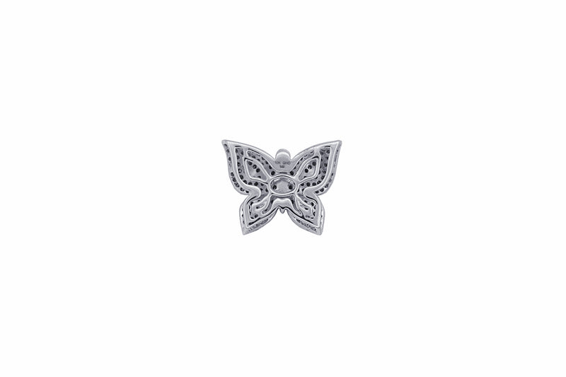 10K White Gold Ladies Butterfly Diamond Pendant (1/2 ct)