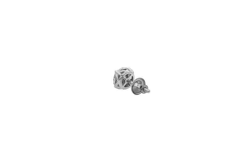 Diamond Cluster Stud Earrings (.31 ctw) in 10K White Gold