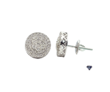 Diamond Double Halo Cluster Stud Earrings (.92 C.T.W) in 14K Gold