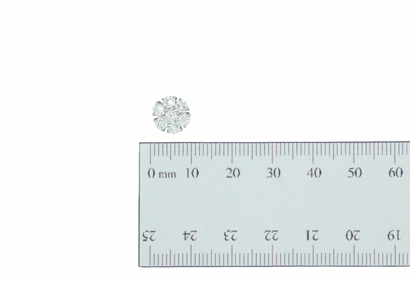 Lab-Grown Diamond Flower Cluster Earrings - 1.4 Carat t.w in 14K White Gold