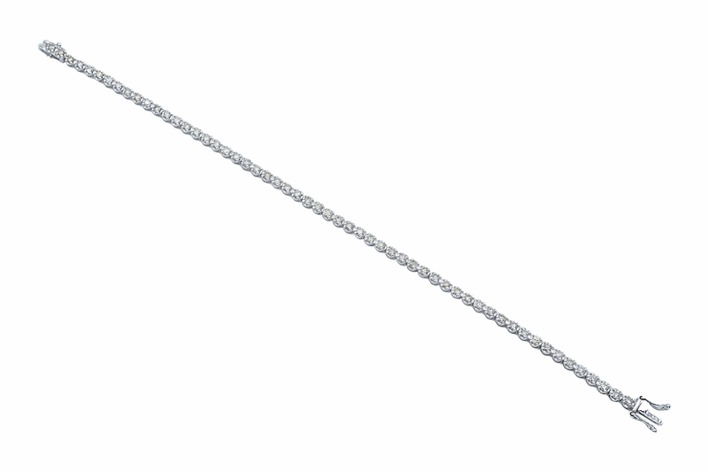 Diamond Floating Tennis Bracelet in 18K White Gold (2 ctw)