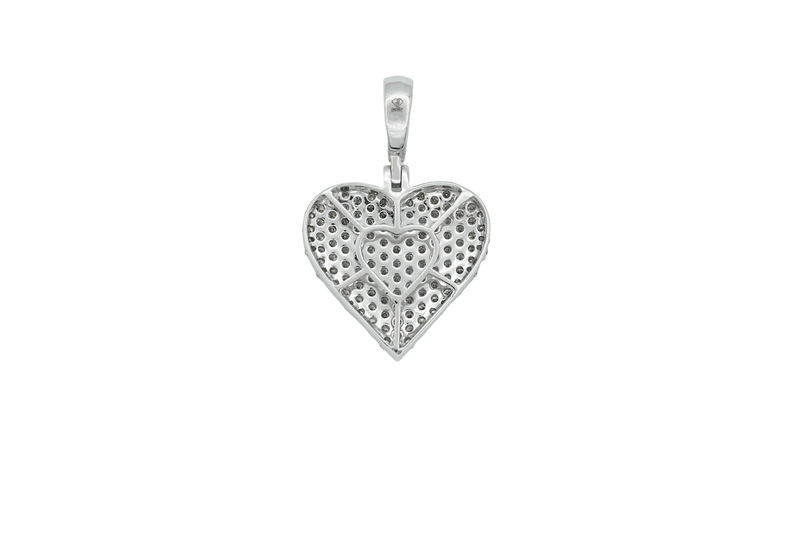 14K White Gold Heart Diamond Pendant (2.06ct)