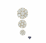 Lab-Grown Diamonds Flower Cluster Earrings in 14K Gold - 0.80, 1.8, 2.8 (CTW LB)