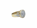 10K Yellow Gold Round/Baguette Diamond Band (1.25 ctw)