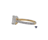 Lab Grown Diamond Three-Stone Cushion Cut Engagement Ring – 4.93ctw in 14K Gold