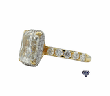 Lab Grown Cushion-Cut Diamond Engagement Ring (6.90CTW LB) in 14K Gold