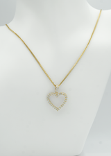 Lab Grown Diamond Heart Charm in 14K Yellow or White Gold (1.25 Carat t.w.)