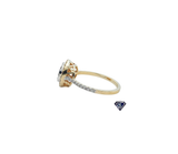 14K Gold Cluster Halo Ladies Ring (.92 CTW)