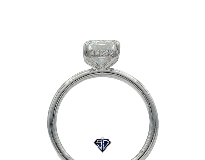Lab Grown Emerald-Cut Diamond Engagement Ring (2.10CTW LB) in 14K Gold
