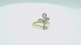 10K Yellow Gold Butterfly Loop Ladies Ring (.40 ctw)