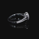 10K White Gold Heart Shaped Ladies Ring (0.52 ctw)
